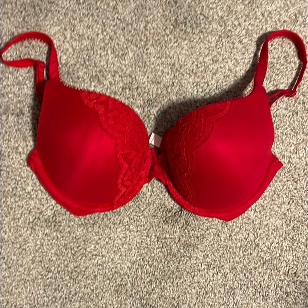 Victoria's Secret Red Satin Bra Collection